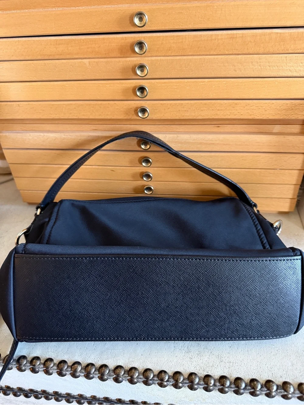 Kate Spade New York Black Nylon Crossbody Shoulder Bag Convertible Purse